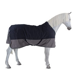 Equithème Winterdecke für Pferde aus 600D Tyrex in Marineblau/Grau mit 50g Füllung 165cm - 50 g – Bild 1 von 4