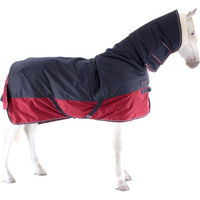 Produktbild von Equithème Winterdecke Highneck für Pferde mit 300g Tyrex Füllung 1200D Marineblau/Bordeauxrot 125cm