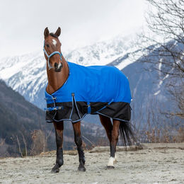 Equithème Winterdecke Tyrex 1200D Aisance für Pferde blau/schwarz 105cm - 300 g – Bild 1 von 2