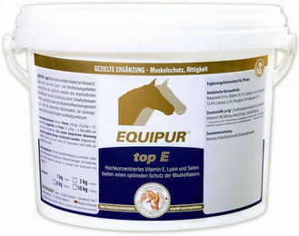 Produktbild von Equitop E Pferdefutter zur Unterstützung des Muskelaufbaus mit Vitaminen 1000g