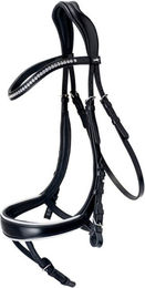 Equitus Beta Trense aus Leder für Warmblut in Schwarz Silber Weiß – Bild 1 von 1