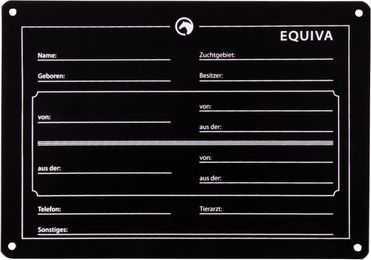 Equiva Boxenschild aus Metall in Schwarz – Bild 1 von 2