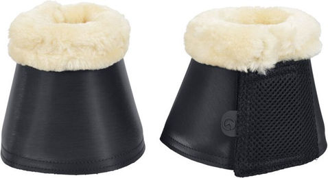 Produktbild von EQUIVA Hufglocken mit Fell aus Neopren in Grau Blau Schwarz Größe S