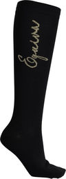 Produktbild von Equiva Reitsocken Kniestrümpfe für Damen in Schwarz aus Nylon Größe 35-38