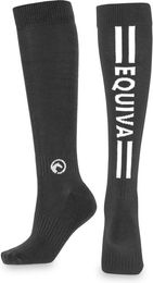 Produktbild von Equiva Reitsocken Unisex aus Baumwolle Grau Schwarz Größe 35-38