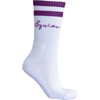 Produktbild von Equiva Tennissocken Shelby für Damen aus Baumwolle Lila Weiß Größe 39-42