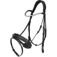 Produktbild von EQUIVA Trense Felis by Kieffer mit Zügel aus Leder in Schwarz für Warmblut Pferde