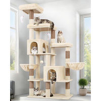 Produktbild von Equivera Katzenbaum Beige 189 cm mit 2 Katzenhäusern für 3-5 große Katzen