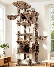 Equivera Katzenbaum XXL mit 2 Katzenhäusern und 3 Körbchen in 204 cm Höhe – Bild 1 von 1