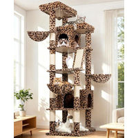 Produktbild von Equivera Katzenbaum XXL mit 2 Katzenhäusern und 3 Körbchen in 204 cm Höhe