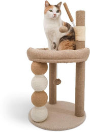 Equivera Katzenkratzbaum Beige mit Liegeflächen und Häuschen für Katzen – Bild 1 von 1