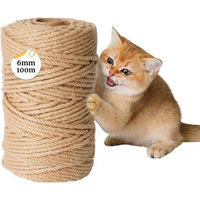Produktbild von Equivera Sisal-Seil für Katzenkratzbäume 100 Meter 6 mm Natürliches Kratzseil