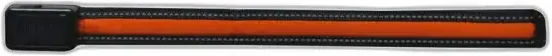 Produktbild von Equizor Leuchtendes Stirnband für Pferde aus Leder in Orange und Schwarz