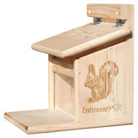 Produktbild von Erdtmanns Eichhörnchen-Futterspender aus wetterfestem Holz in Natur Braun