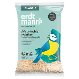 Erdtmanns Fein gehackte Erdnüsse für Wildvögel und Eichhörnchen 1 kg – Bild 1 von 2
