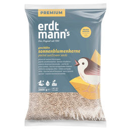 Erdtmanns geschälte Sonnenblumenkerne PLUS Vogelfutter für Wildvögel 2,5 kg – Bild 1 von 4