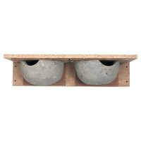 Produktbild von Erdtmanns Mehlschwalben-Doppelnest aus Holzbeton in Grau für Wildvögel