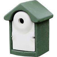 Produktbild von Erdtmanns Meisenkasten Nistkasten aus FSC-zertifiziertem Holzbeton in Grün/Weiß 16,5x18,5x25 cm - 1 Stk.