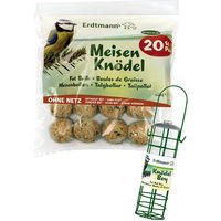 Produktbild von Erdtmanns Meisenknödel für Wildvögel ohne Netz mit Knödelboy 1,7 kg - 1700 g