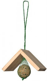 Produktbild von Erdtmanns Meisenknödeldach Natur Futterhalter für Wildvögel aus Naturmaterial 11x10x8cm