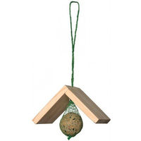 Produktbild von Erdtmanns Meisenknödeldach Natur Futterhalter für Wildvögel aus Naturmaterial 11x10x8cm