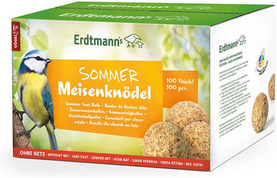 Erdtmanns Sommer-Meisenknödel für Wildvögel 100 Stück im Karton ohne Netz – Bild 1 von 2