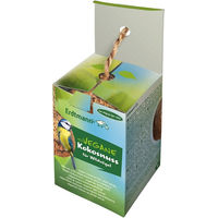 Produktbild von Erdtmanns Vegane Kokosnuss Futtersäule mit 3 Löchern für Wildvögel