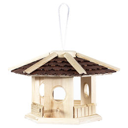 Produktbild von Erdtmanns Vogelhaus mit Schindeldach aus Holz zum Aufhängen