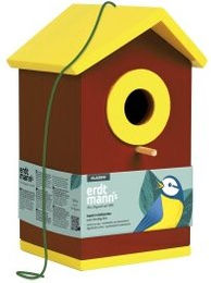 Produktbild von Erdtmanns Vogelhaus Nistkasten aus Holz dunkelrot für Wildvögel
