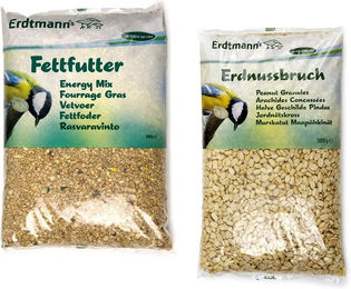 Produktbild von Erdtmanns Wildvogel Fettfutter und energiereicher Erdnussbruch Set 10kg