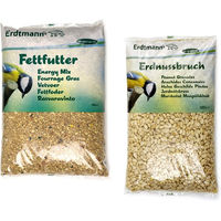 Produktbild von Erdtmanns Wildvogel Fettfutter und energiereicher Erdnussbruch Set 10kg