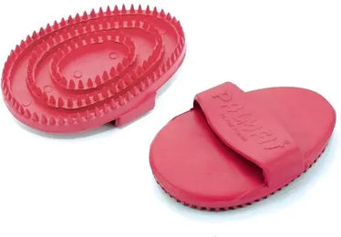 Produktbild von Ergonomischer Gummistriegel für Pferde von Umbria Equitazione in Rot