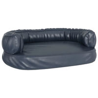 Produktbild von Ergonomisches Hundebett Furnicato aus Kunstleder in Dunkelblau 60x42cm