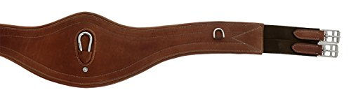 Eric Thomas Anatomischer Sattelgurt aus Leder Braun 125 cm – Bild 1 von 2
