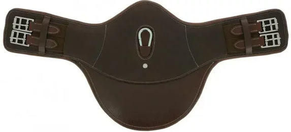 Eric Thomas Fitter Bauchschutz Kurzgurt aus Leder in Braun 50 cm – Bild 1 von 2