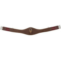 Produktbild von Eric Thomas Hybrid geschweifter Sattelgurt aus Leder in Havana mit Edelstahlbeschlägen 115 cm