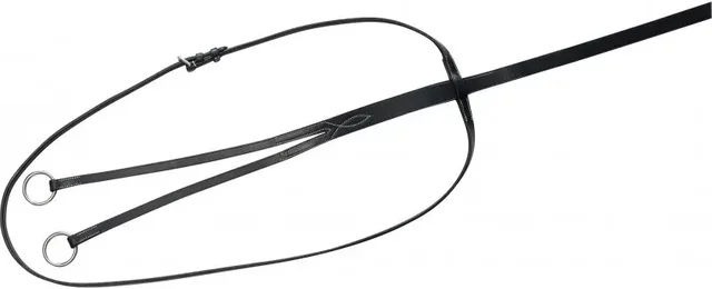Produktbild von Eric Thomas Martingal mit Ringen für Ponys aus Leder in Schwarz