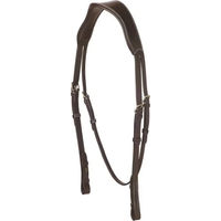 Produktbild von ERIC THOMAS PRO Anatomisch geformtes breites Reitkopfstück aus Leder in Braun