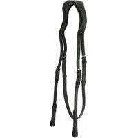 Produktbild von Eric Thomas Pro Contour Kopfstück für Pferde aus Leder in Schwarz