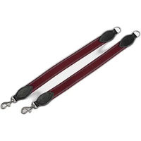 Produktbild von Eric Thomas Pro Elastisches Vorderzeug für Ponys aus Leder in Schwarz Rot Grau gestreift