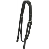 Produktbild von Eric Thomas Pro Soft Kopfstück für Vollblutpferde aus Leder in Schwarz