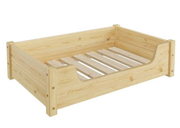 Erst-Holz Hundebett aus Kiefer Natur 80x50 cm – Bild 1 von 3