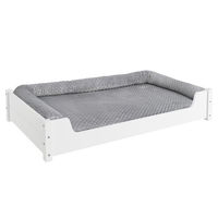 Produktbild von Erst-Holz Hundesofa XXL für Riesenrassen aus Kiefer Holz in Weiß 120x70 cm