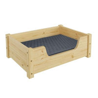 Produktbild von Erst-Holz Tierbett aus Kiefer Natur für Hunde und Katzen 60x40 cm