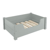 Produktbild von Erst-Holz Tierbett für Hunde und Katzen aus Kiefernholz Grau 60x40 cm mit Rollrost