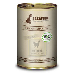 Produktbild von Escapure Bio Hundefutter Huhn Ragout mit hohem Fleischanteil 6x400g