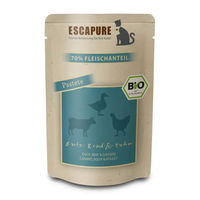Produktbild von Escapure Bio Katzen Nassfutter Pastete Ente Rind und Huhn 12 x 100 g