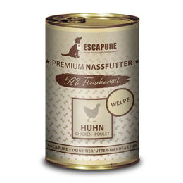 Escapure Hundefutter für Welpen Huhn Stückchen in Sauce mit hohem Fleischanteil 6 x 400 g – Bild 1 von 1
