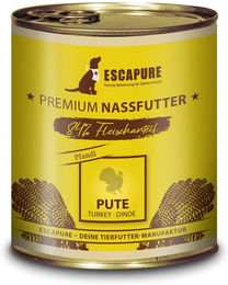 Produktbild von Escapure Hundefutter Pute Stückchen in Sauce mit hohem Fleischanteil 6x800g