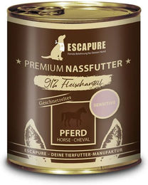 Produktbild von Escapure Pferde Geschnetzeltes Menü Stückchen in Sauce mit hohem Fleischanteil 6x800g